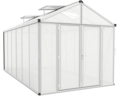 Gewächshaus mit Aluminiumrahmen und transluzenten Wänden