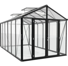 Gewächshaus mit Glas und Metallrahmen