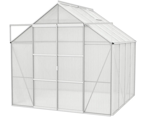 Gewächshaus mit Polycarbonatplatten und Aluminiumrahmen