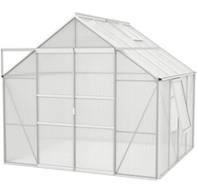 Gewächshaus mit Polycarbonatplatten und Aluminiumrahmen