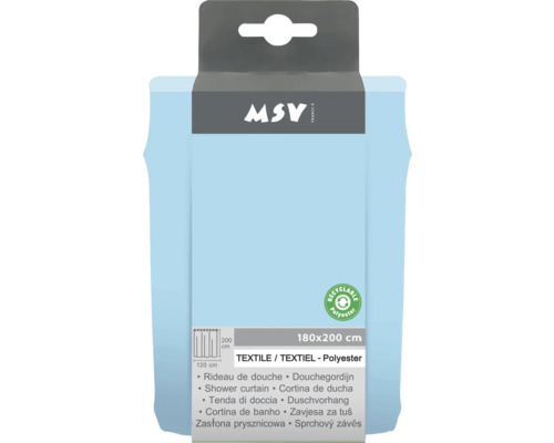 MSV Duschvorhang 180x200 cm aus Polyester, verpackt