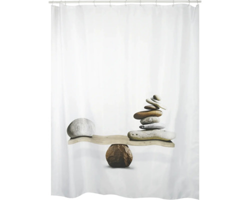 Duschvorhang mit Steine-Motiv für Badezimmer