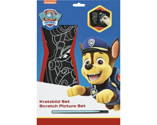 Kratzbild Set PawPatrol 4 Bilder mit Stift