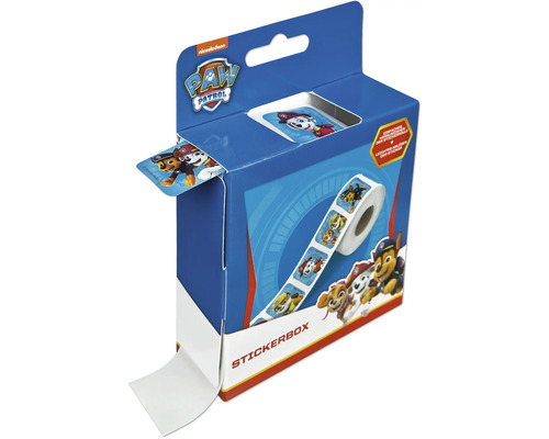 Paw Patrol Aufkleberbox mit einer Rolle Aufkleber