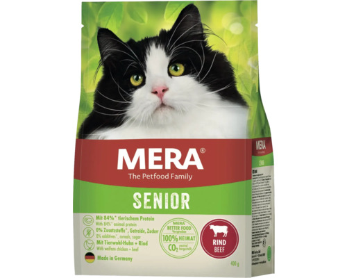 Katzenfutter trocken Mera Cats Senior Rind 400g