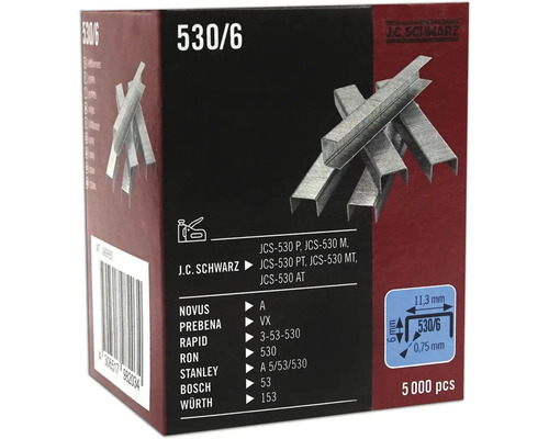 Verpackung Heftklammern Typ 530/6 mit 5000 Stück