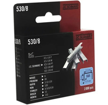 J C Schwarz 530/8 Klammern, 2000 Stück