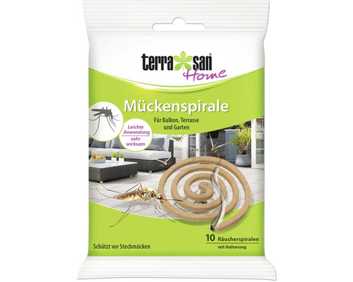 Mückenschutz terrasan Home Mückenspirale 10 Stück, Räucherspirale zur Mückenabwehr