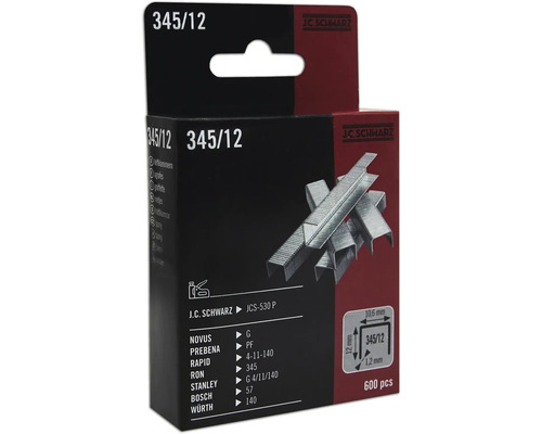 J.C. Schwarz Heftklammern Typ 345/12, 600 Stück