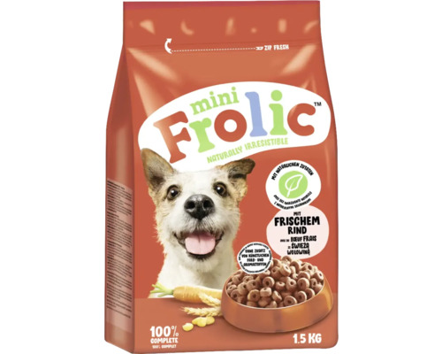 Hundefutter trocken Frolic Mini Rind 1,5 kg