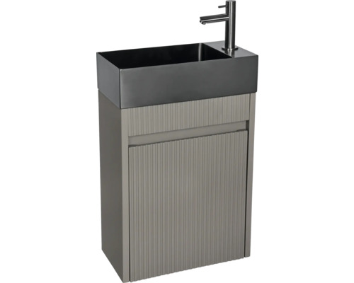 Waschtisch mit Waschtischunterschrank und Armatur