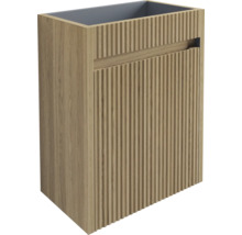 Waschbeckenunterschrank mit gerillter Holzoptik für das Badezimmer