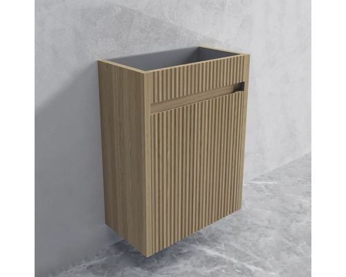 Waschtischunterschrank mit vertikal gerillter Front