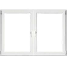 Weißes Kunststofffenster mit zwei Flügeln