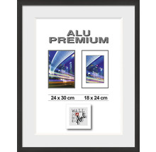 Bilderrahmen Alu Duo schwarz 24x30 cm