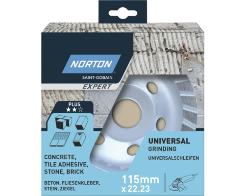 Norton Expert Universal Schleifscheibe 115mm x 22.23mm im Karton