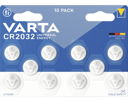 Varta Batterie CR2032 3V 10 Stück