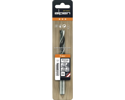 Alpen Holzbohrer mit 8 Millimeter Durchmesser