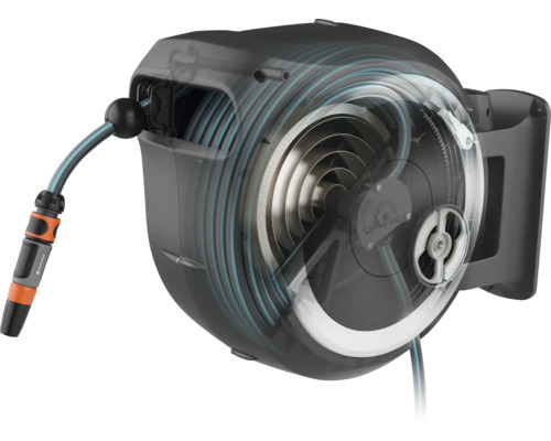 Gartenschlauchbox mit Schlauch und Anschlussstück