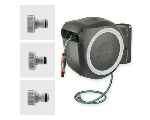 Gardena Wand-Schlauchbox mit Garten-Schlauch und Anschlussstücken