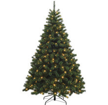 Künstlicher Weihnachtsbaum mit integrierter Beleuchtung auf einem Ständer