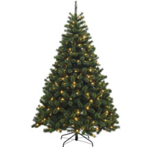 Künstlicher Weihnachtsbaum mit Beleuchtung auf einem Ständer