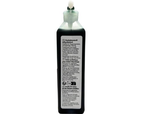 Flasche mit teilsynthetischem Zweitaktmotorenöl