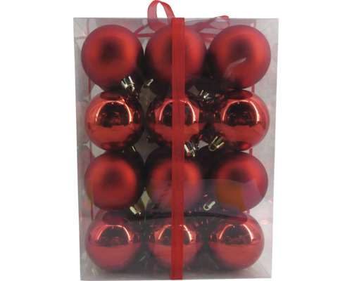 Weihnachtsbaumkugeln Lafiora 36er Pack Ø 6 cm rot