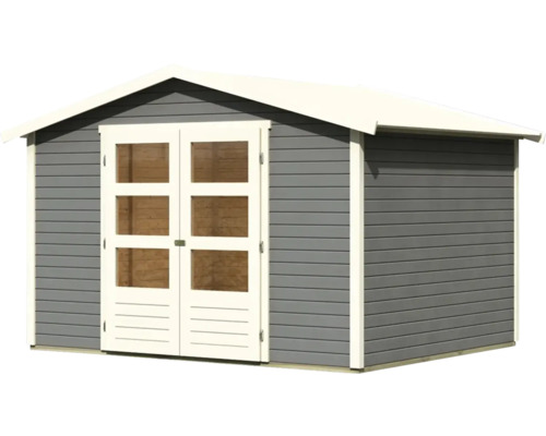 Gartenhaus aus Holz mit Doppeltür und Fenstern