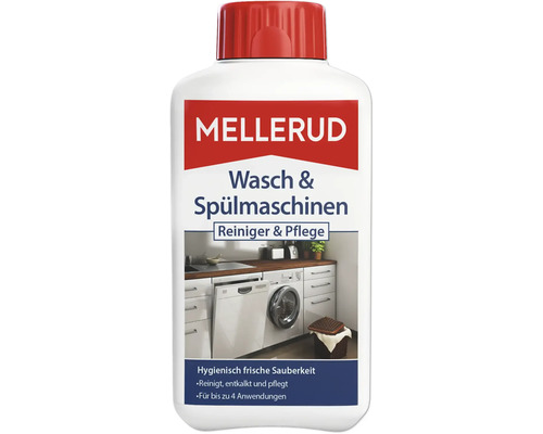 Mellerud Wasch & Spülmaschinen Reiniger & Pflege 0,5 l Mellerud Waschmaschinen und Geschirrspülmaschinen Reiniger und Pflege in einer Flasche