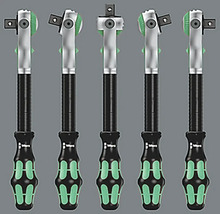 Fünf Wera Knarren mit ergonomischem Griff