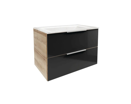 Waschtischunterschrank mit zwei Schubladen und Waschbecken