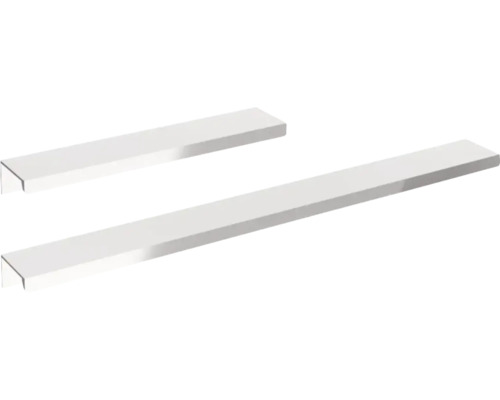 Zwei weiße, rechteckige Profile