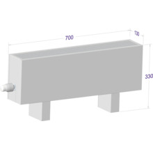Licon Heat Standkonvektor KORALINE Optimal LKO H 330 x L 700 x T 130 mm weiß