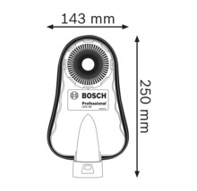 Bosch GDE 68 Staubabsaugung Abmessungen: 250 mm Höhe, 143 mm Breite