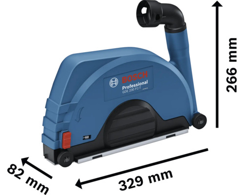Bosch GDE 230 FC-T Absaughaube mit Maßangaben