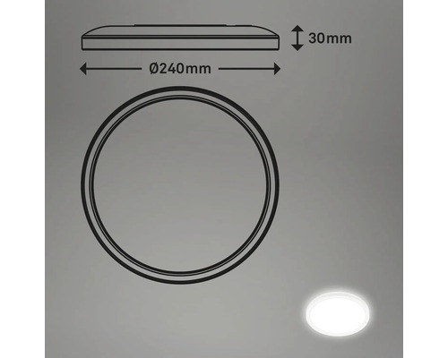 Technische Zeichnung einer runden Deckenleuchte mit einem Durchmesser von 240 mm und einer Höhe von 30 mm.