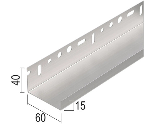 Metallwinkelprofil mit Abmessungen