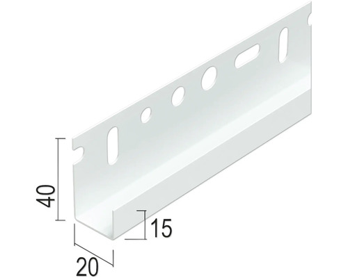 U-Profil mit Lochung und Maßangaben