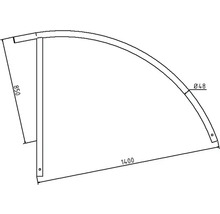 Edelstahlfahrradanlehnbügel Ø 48 mm zum Einbetonieren B = 1400 mm H = 850 mm