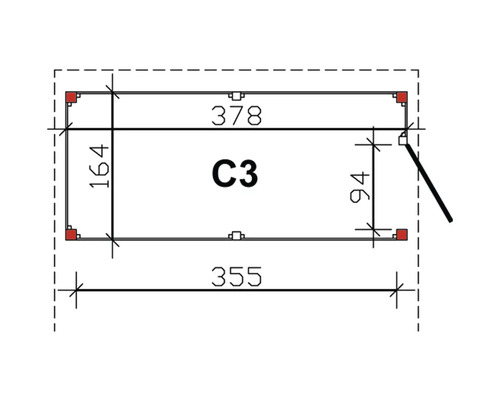 Grundriss C3 mit Maßangaben