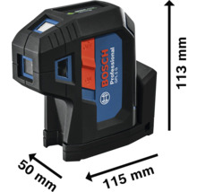 Bosch Professional GPL 5 G Punktlaser mit den Maßen 113 x 50 x 115 mm
