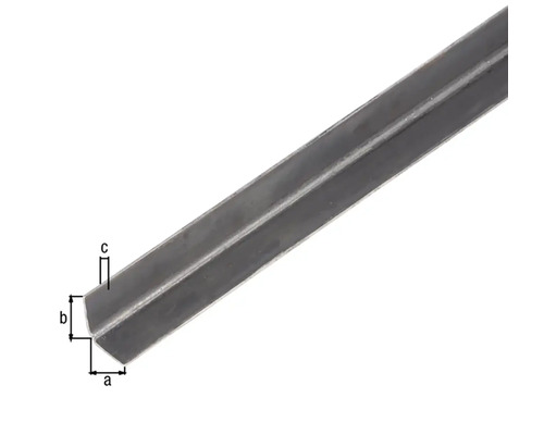 Winkelprofil aus Stahl mit Maßangaben