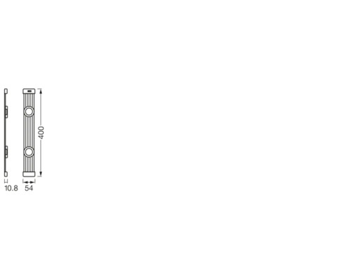 Technische Zeichnung eines Handtuchhalters mit Maßangaben