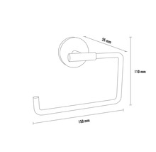 Abmessungen eines Toilettenpapierhalters
