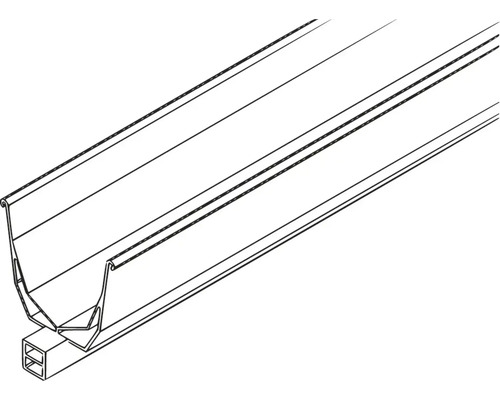 Dachrinne mit rechteckigem Fallrohr