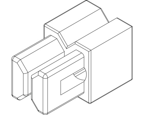 Verbindungsstück für Glasbefestigung