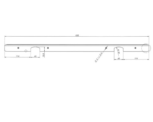 Technische Zeichnung eines Werkstücks mit Maßangaben