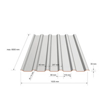 Profilblech mit Maßangaben