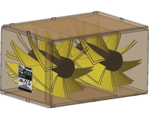 Ventilatorbox mit zwei Ventilatoren
